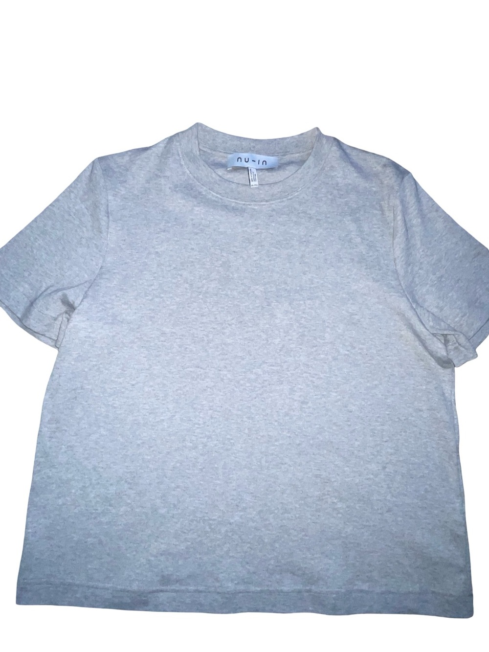 nu-in Grey Short Sleeve Crew Neck T-Shirt - Sustainable Jersey size XL